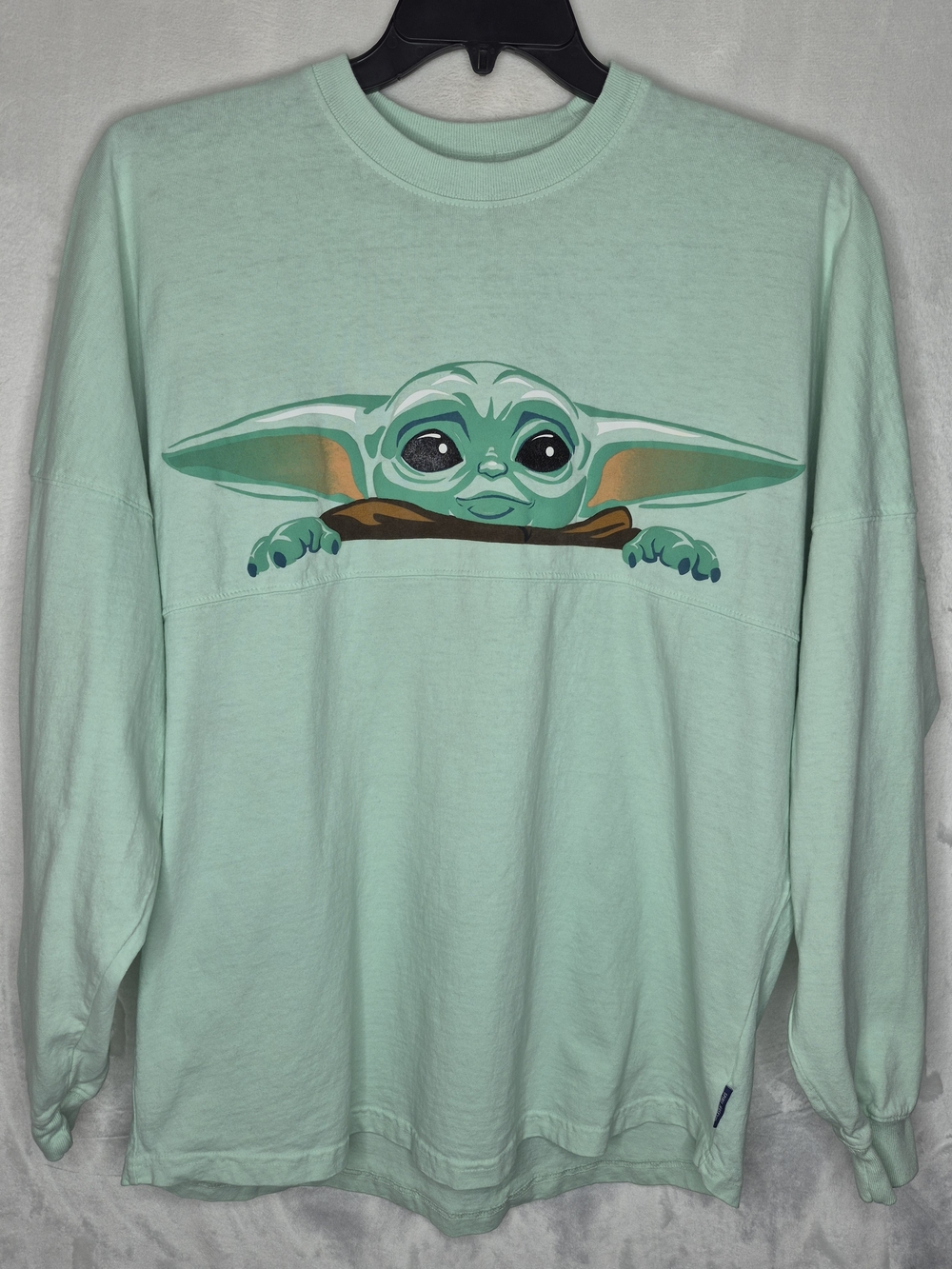 Disney Parks Star Wars The Mandalorian Grogu Mint Green Puff Print Spirit Jersey